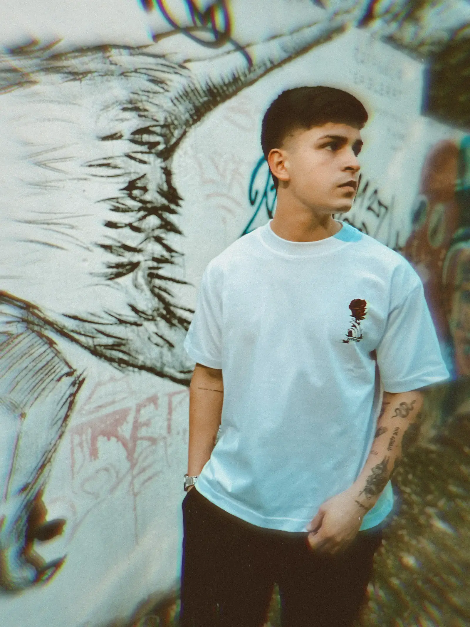 REMERA HOMBRE OVERSIZE BLANCA 